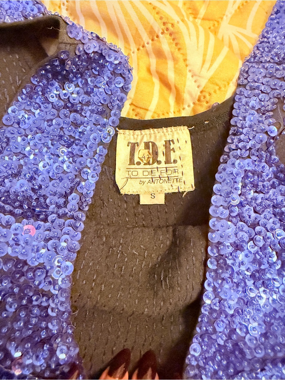 Vintage I.D.E. Royal Blue Sequin Mini Dress S Y2K Party Cocktail Bodycon - Picture 7 of 8